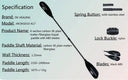 Stock Black Carbon Matte PVC Kayak Paddle Double ABS Blades