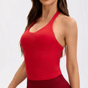 NCLAGEN Gym Halter Top Longline Strappy Yoga Wear