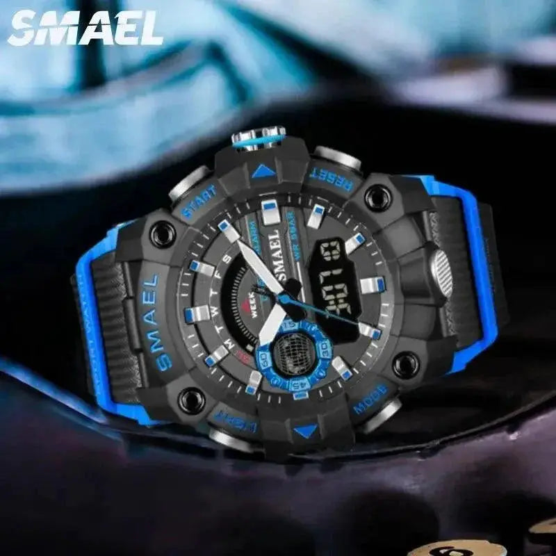 SMAEL LED Military Sports Watch Durable Waterproof Timepiece