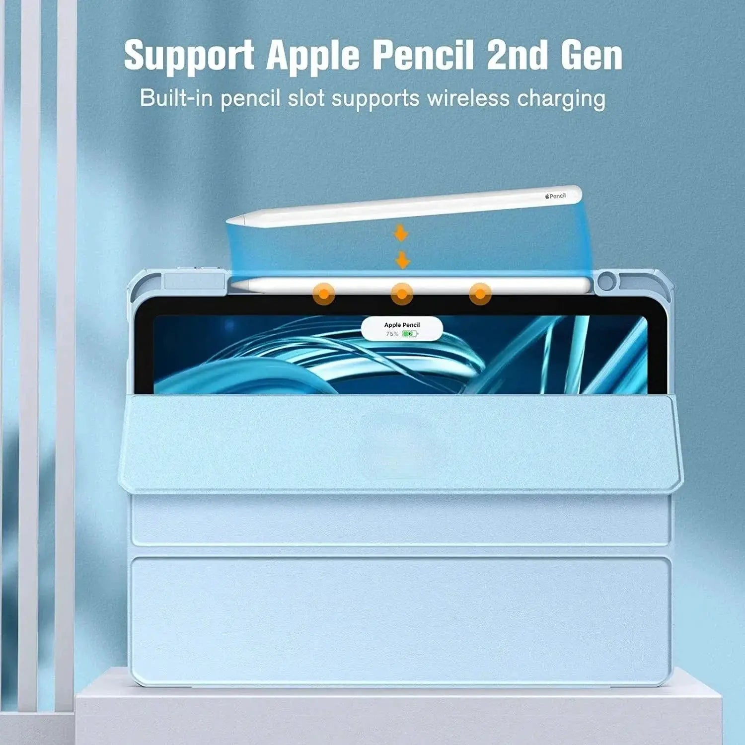 iPad Clear Case with Pencil Holder Slim Cover for Air Pro