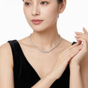 Elegant Moissanite Collarbone Necklace