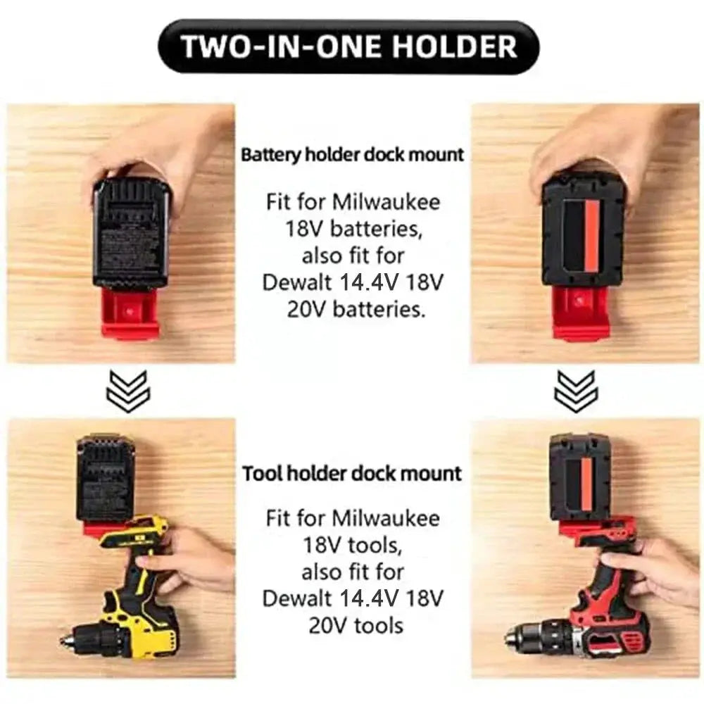 Milwaukee 18V Battery Tool Holder Space Saving Organizer