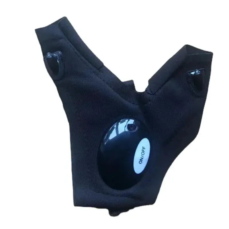 Fingerless Glove With LED Flashlight Waterproof Torch