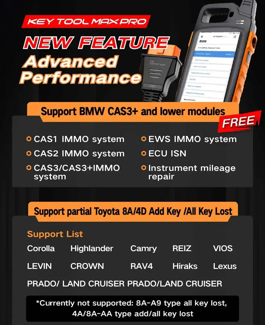 Xhorse VVDI Key Tool Max Pro With Mini OBD Tool Function