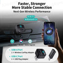 Ottocast 2 in 1 Mini Pico Wireless CarPlay and Android Auto Adapter Smart Button Hook