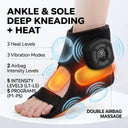 Ankle Foot Air Massager 3 Modes 5 Levels Wrap Cordless 1200mAh Vibrating Warming Sleeve Support Rechargeable Compress Joint Cuff