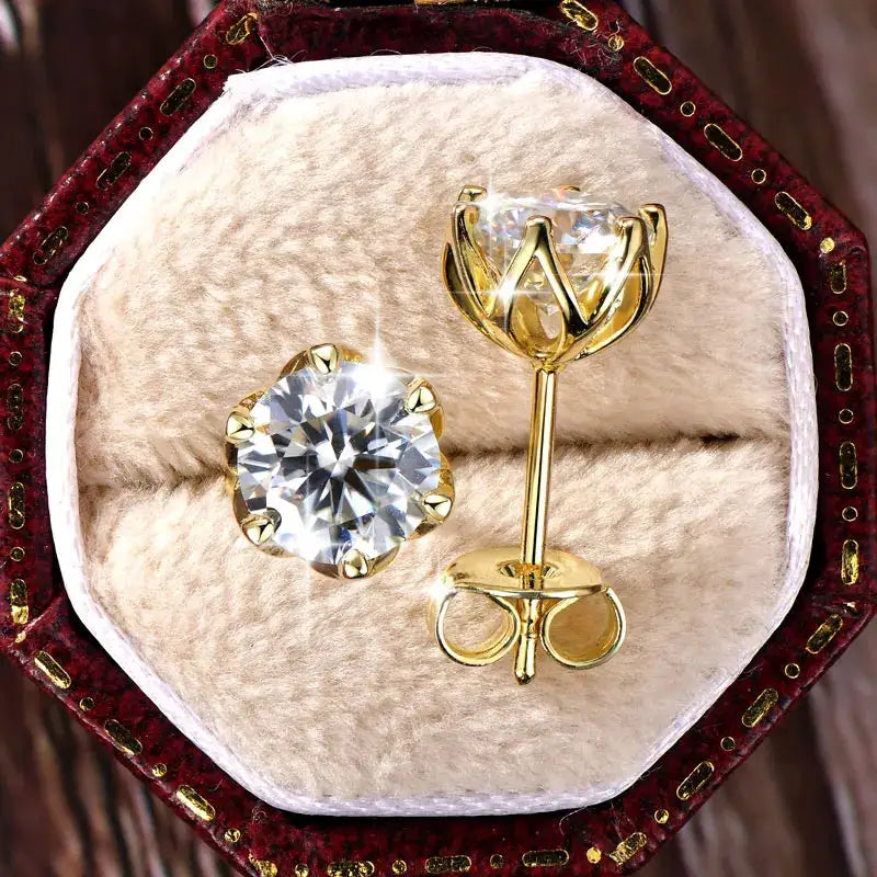 Gold Filled Moissanite Stud Earrings — product image 6