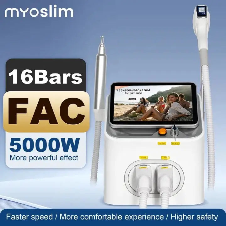 FAC 5000W 2‑in‑1 808 Diode Professional Beauty Device, Permanent Hair Removal & Efficient Picosecond Tattoo Removal