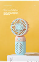 2024 New Handheld Charging Fan Cute Mini USB Cartoon Fan