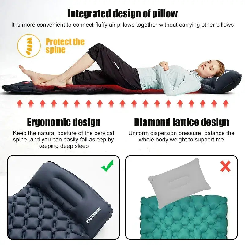 Ultralight Outdoor Camping Sleeping Pad Inflatable Mattress