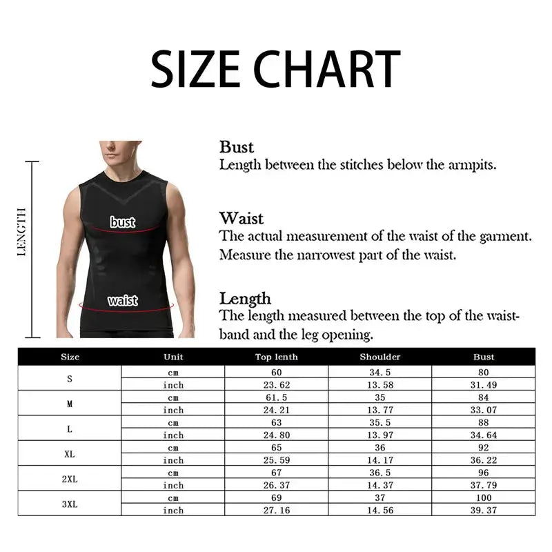 Mens Ice Silk Compression Shaping Vest Slimming Tank — product view 8