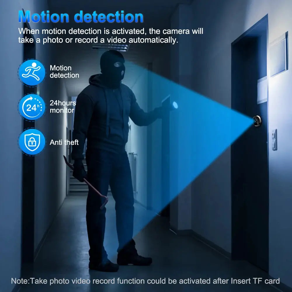 Awapow Tuya Surveillance Door Smart Peephole Camera Visual Intercom Digital Radar Camera Motion Detection Wireless Video Doorbel
