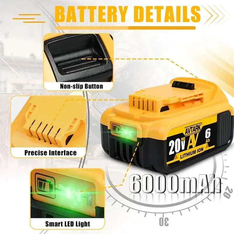 High Power 18V 20V Li Ion Battery for Tools DCB Compatible