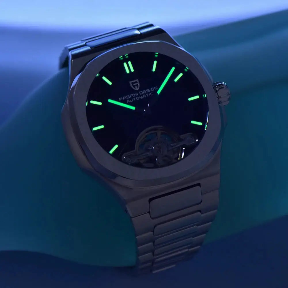 PAGANI DESIGN 2026 Men's Watch Skeleton Luxury Gold Automatic Watch For Men New Stainless Steel Business Mechanical Wristwatch