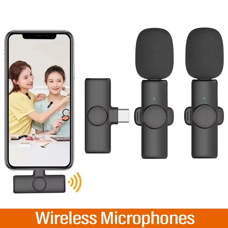Dual Wireless Lavalier Lapel Microphone