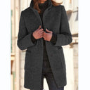 Loose Stand Collar Button Coat