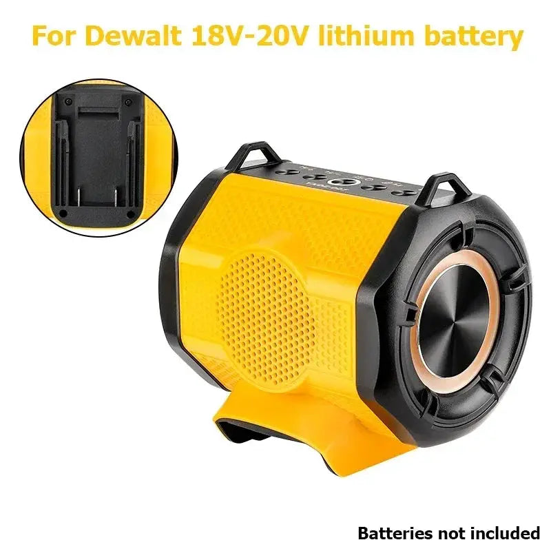 Dewalt Compatible Portable Bluetooth Speaker With Power Bank