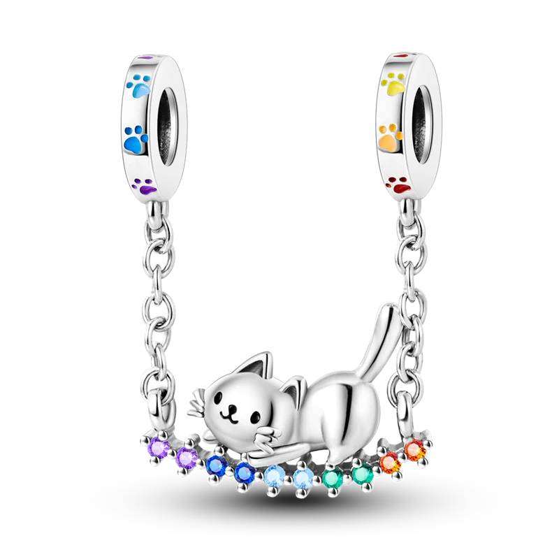 Charm Bead Sterling Silver Pink