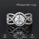 4ct Gold Plated Silver Moissanite Ring