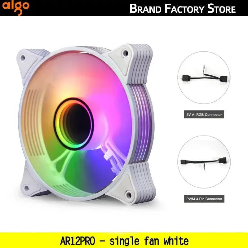 AR12PRO White RGB PC Fan Lighting With Customizable Effects