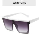 Unisex Vintage Flat Top Sunglasses with UV400 Protection