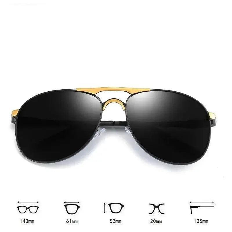 Stylish UV400 Polarized Metal Pilot Sunglasses Unisex