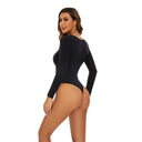 GUUDIA Women's Seamless Tummy Control Bodysuit Open Crotch