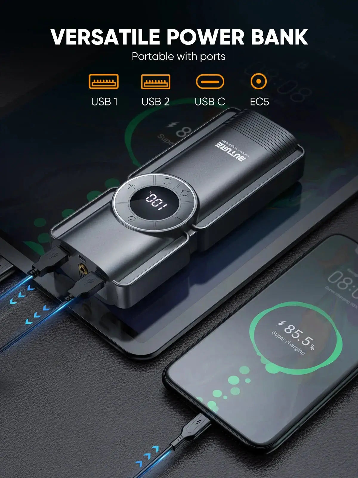 Buture Bate1 4In1 2500A Jump Starter Power Bank Ultra - OurLum.com