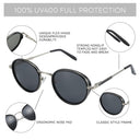 Retro Polarized Steampunk Sunglasses for Men and Women