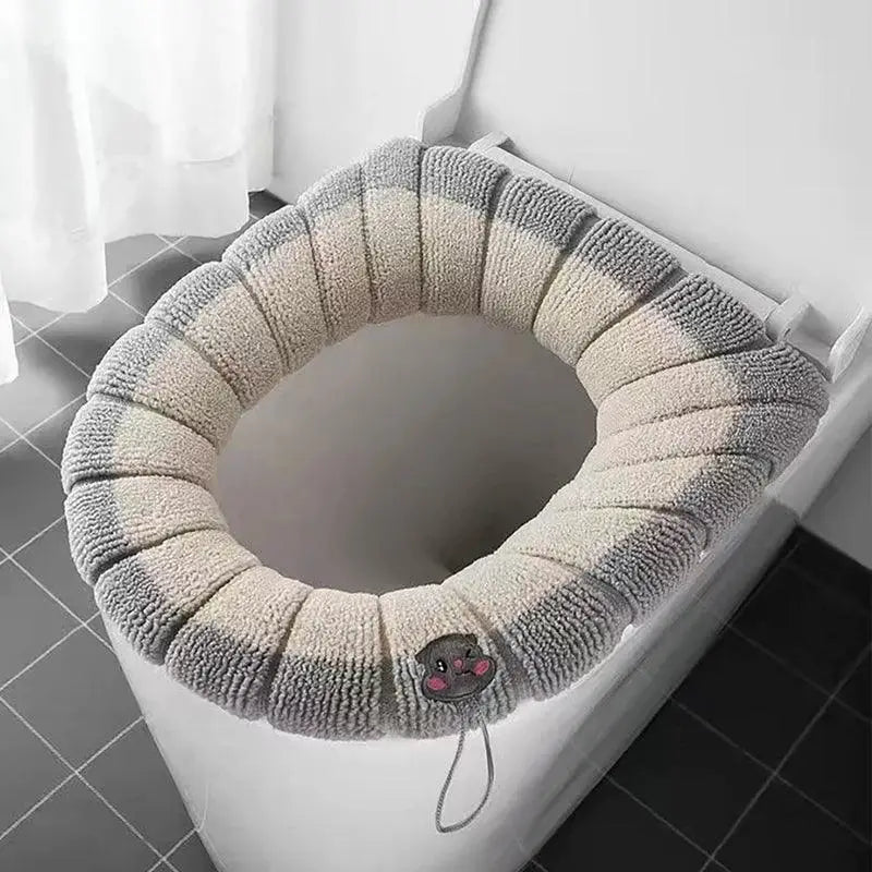 Warm And Cozy Pumpkin Toilet Seat Cover Hygienic Upgrade