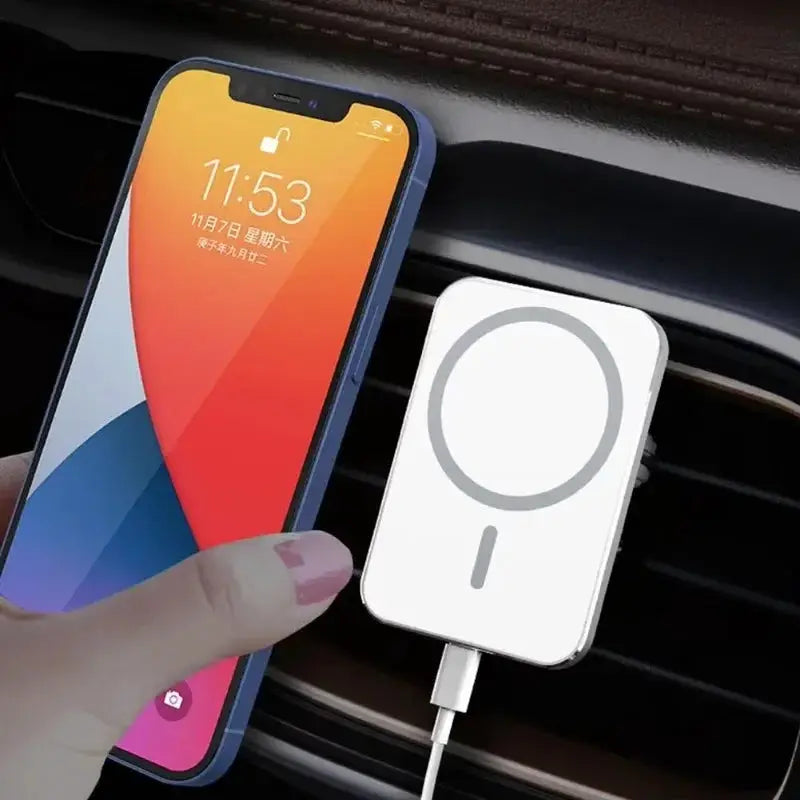 15W Magnetic Car Charger Type C Wireless Mount Holder