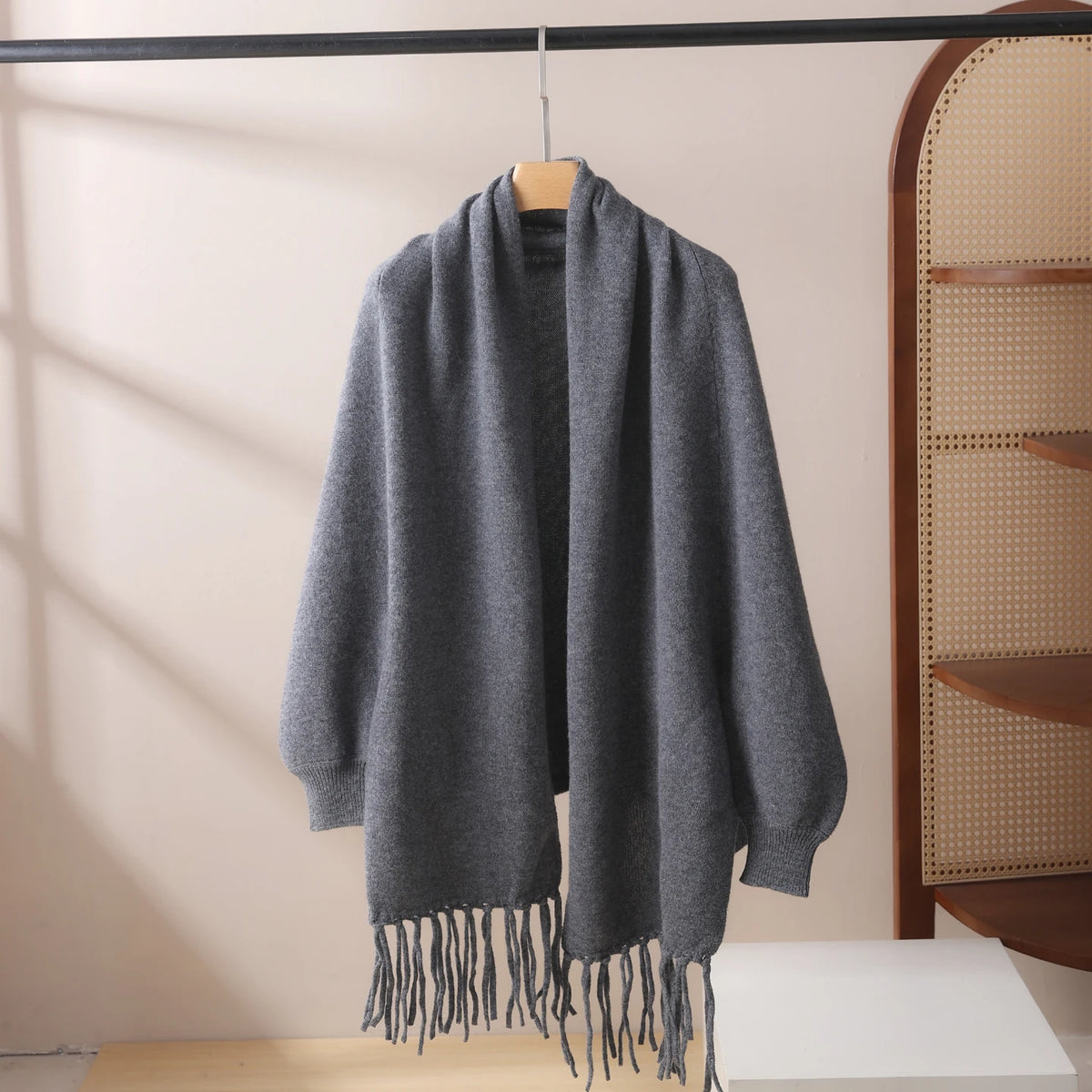 Furry Knit Winter Scarf