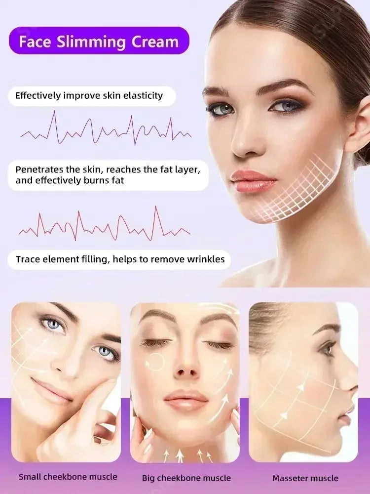 NewV-Shape Face Cream Remove Double Chins Firming Lifting Up V Cheek Fat Burning Anti-aging Shaping Massage Care Products0903