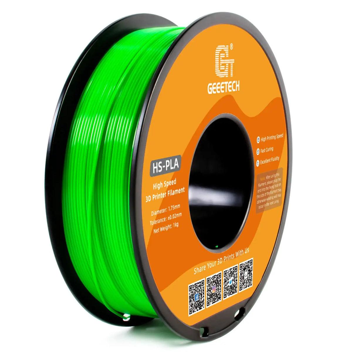 Geeetech High Speed PLA Filament 1Kg — Water Blue Germany — product view 7