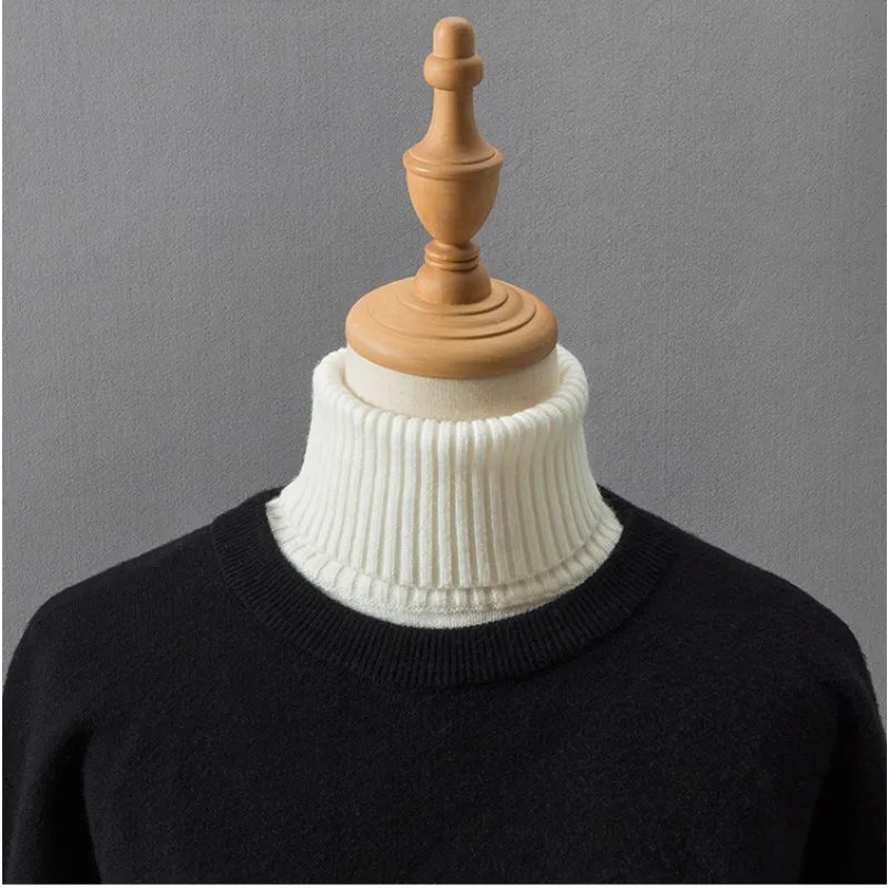 Wool Blend Highneck Collar Warmer