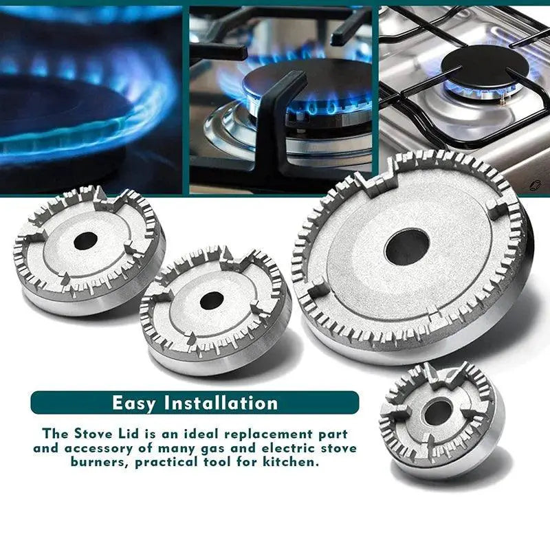 Gas Stove Burner Crown Flame Cap Set For Efficient Cooking