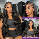 30 Inch Body Wave Lace Front Human Hair Wig Brazilian Remy