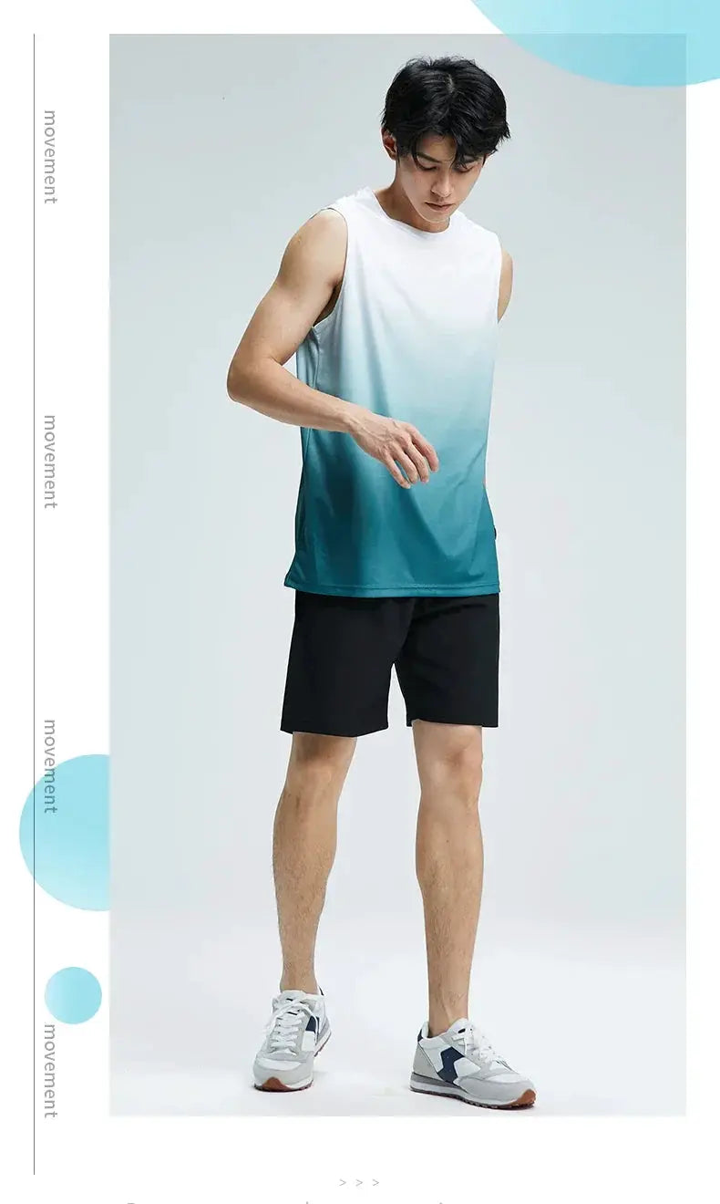Mens Ice Silk Quick-Dry Vest for Gym — product view 16