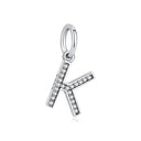 Sterling Silver Charm A-z Letters
