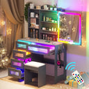 Glass Corner Vanity Makeup Desk