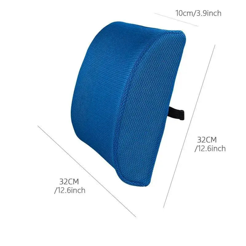 Ergonomic Gel Memory Foam Lumbar Support Cushion Car Office