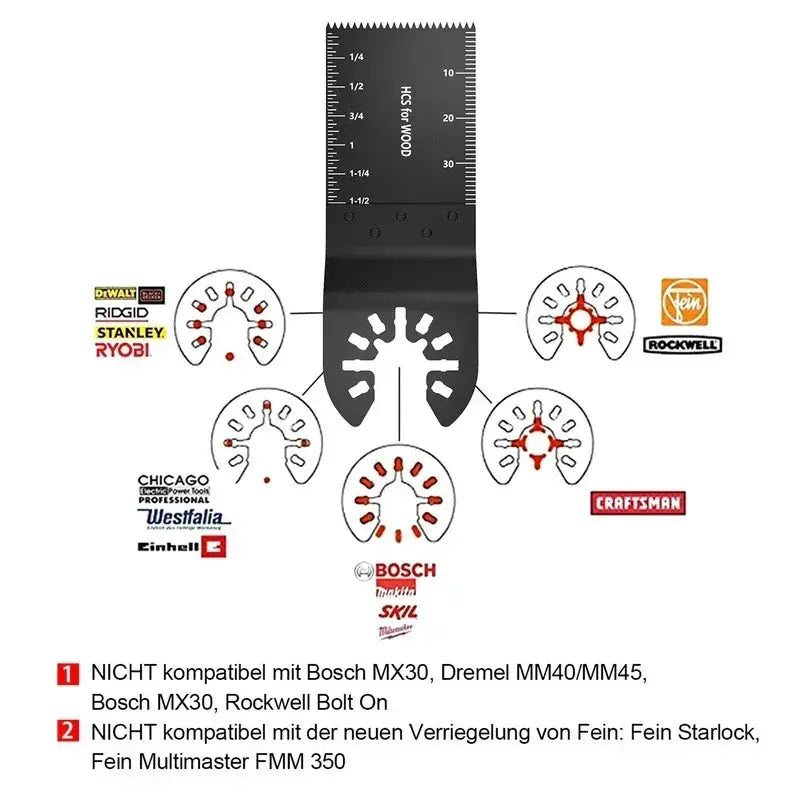 Bi Metal Oscillating Saw Blades Set For 100 Tools Kit