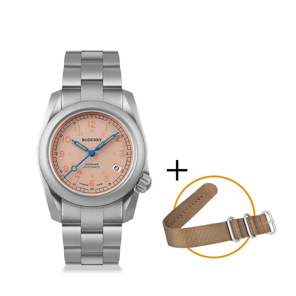 Titanium Dive Watch Sapphire Crystal Nautical Engraved