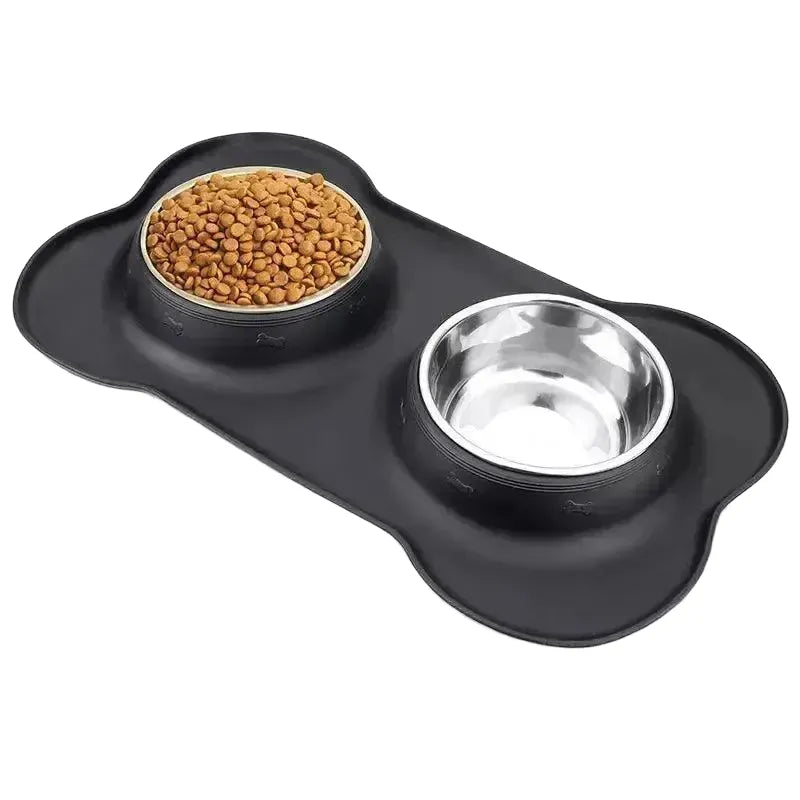 Antislip Double Dog Bowl Set For Food And Water Feeding — product view 1