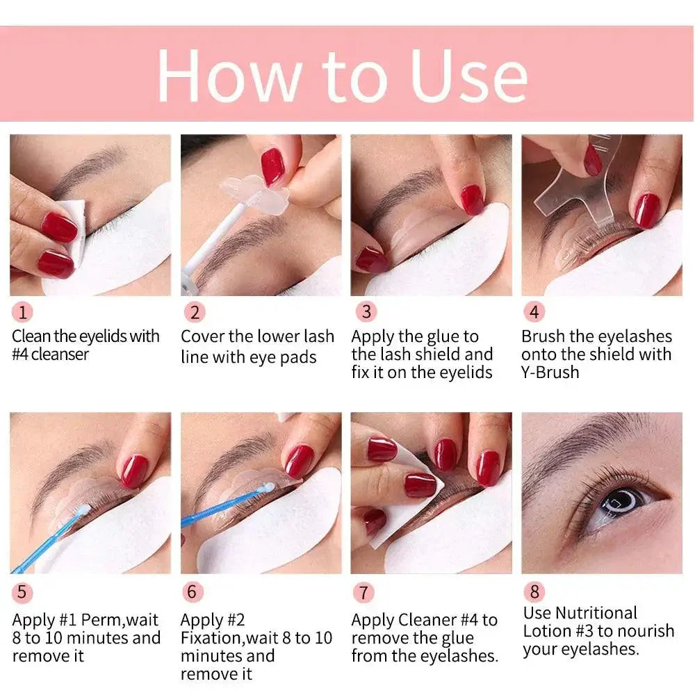 Professional Lash Lift Kit for Lasting Curled Lashes