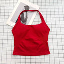 Workout Halter Backless Camisole Set Padded Yoga