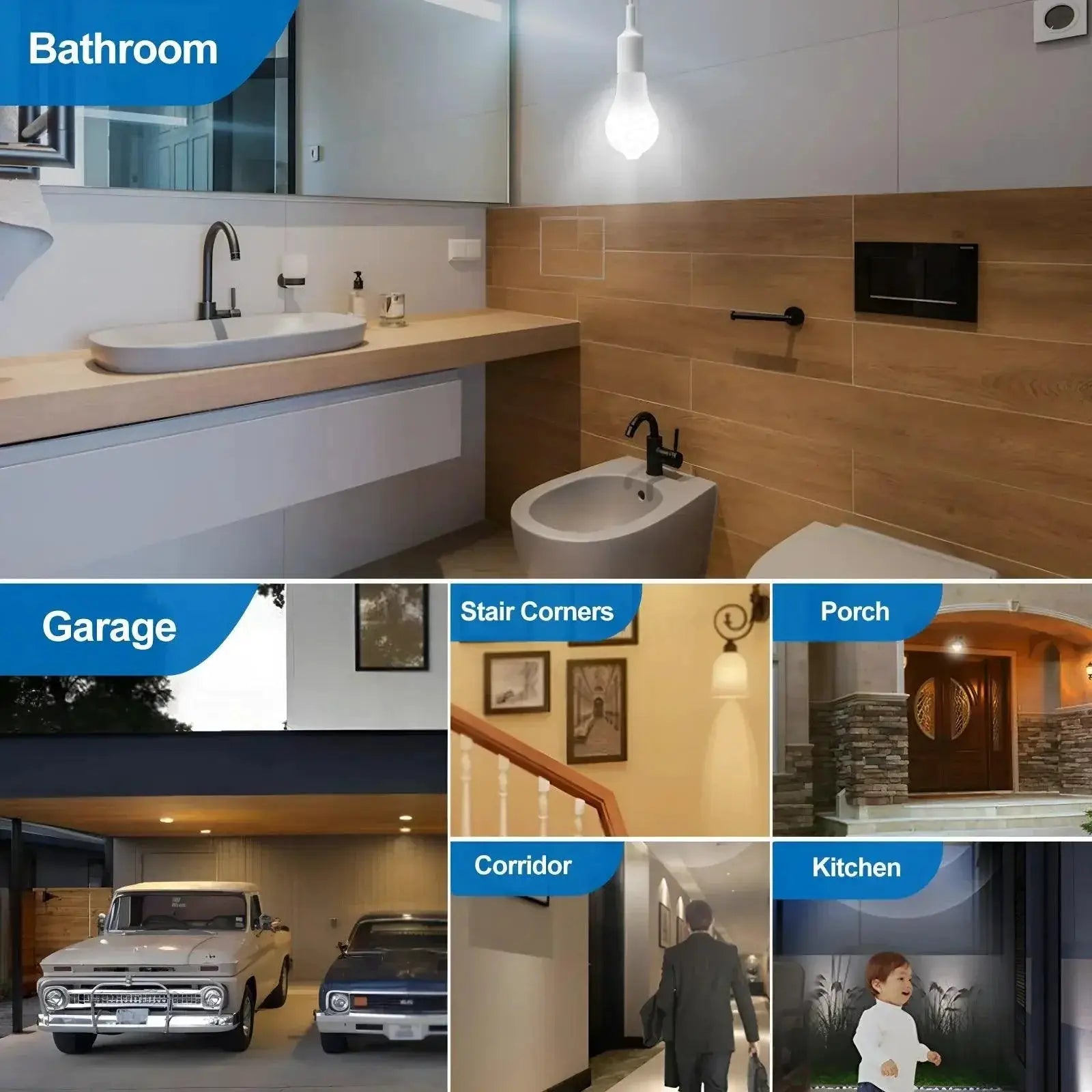 LED Motion Sensor Bulb Energy Efficient Lighting For Home