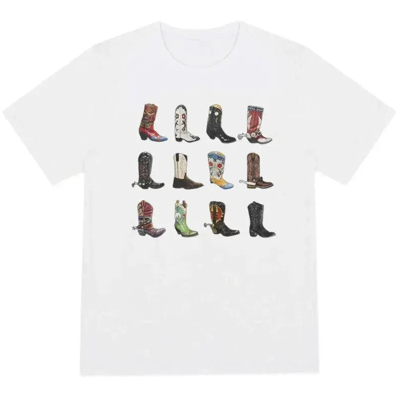 Vintage Cowgirl Graphic Tee Retro Western Boho Top
