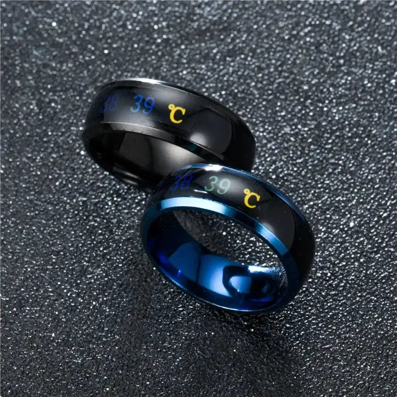 Smart Stainless Steel Mood Color Change Ring for Couples