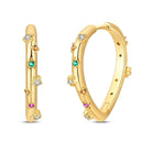 Sterling Silver Hoop Earrings Golden